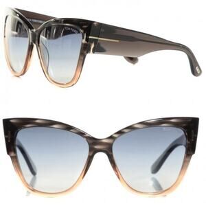 Tom Ford  Anoushka Sunglasses TF371 Melange Grey Peach